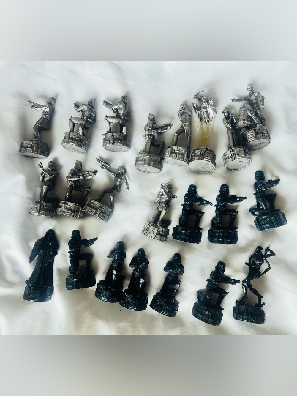Disney Star Wars 2005 Chess Pieces Lot | Yoda Darth Vader Princess Leia Han Solo